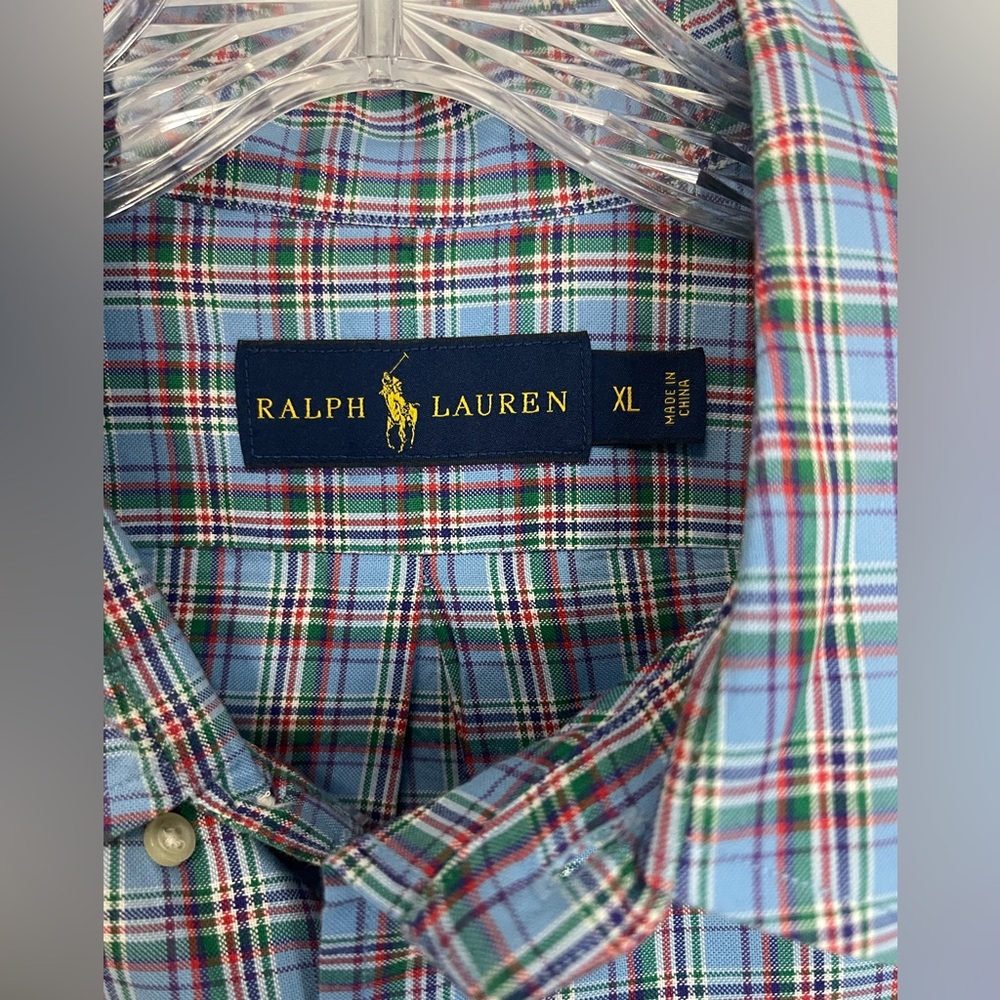 💙 Ralph Lauren Men’s Classic Fit Plaid Button-Down Shirt – Size XL l Poshmark - Picture 3 of 4